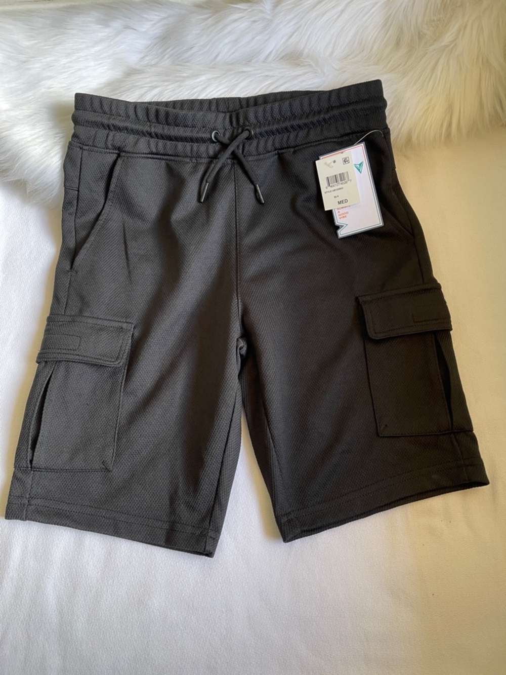 Univibe Boys Black Cargo Shorts with Drawstring Brand New With Tags.